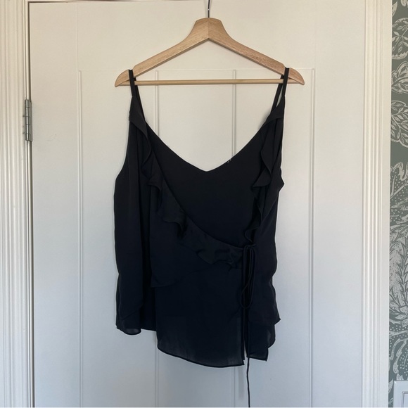 L’acadamie Ruffle Cami, size Medium, black - Picture 3 of 3